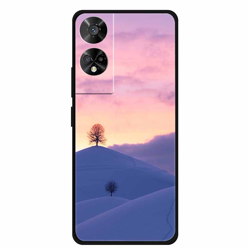 For TCL 50 5G Case Original Soft Silicone TPU Phone Cases Back Cover For TCL 50 XE 5G 50XE Fashion Planet New Coque Black Bumper