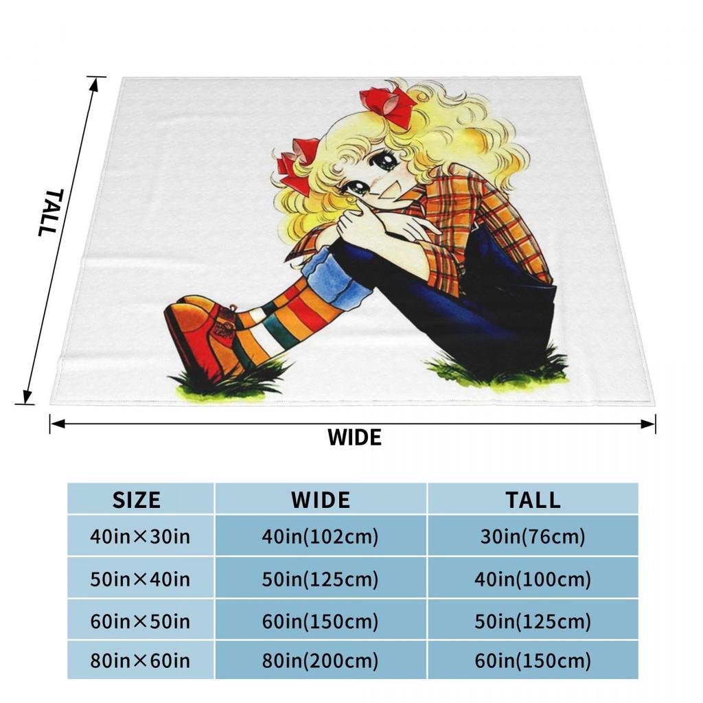 Candy Candy Anime Manga Blankets Soft Warm Flannel Throw Blanket Bedding for Bed Living Room Picnic Travel Home Sofa