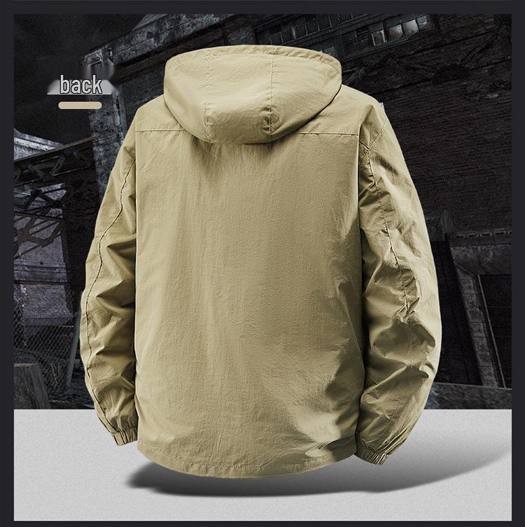 Men's Waterproof Windproof Hooded Jacket for Spring/Autumn - Style 8817