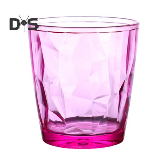 Barevné průsvitné kelímky na vodu 310ml s diamantovým vzorem, nerozbitné, tepelně odolné, bez BPA, stohovatelné sklenice pro domácí večírky a restaurace