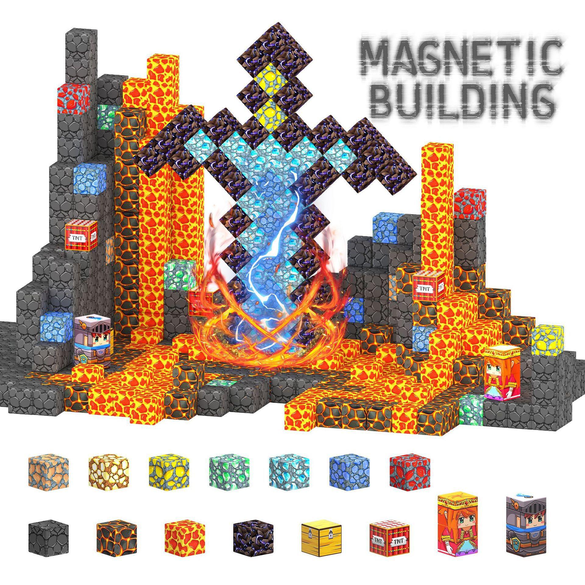 Magnetic Pink Castle STEM Cube Building Set