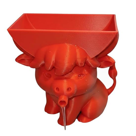 Highland Cow Sponge Holder 3D Printed with Built-In Drain Keeps Sponges Dry Cute Cow Design Fun Practical Kitchen Accessory Gift