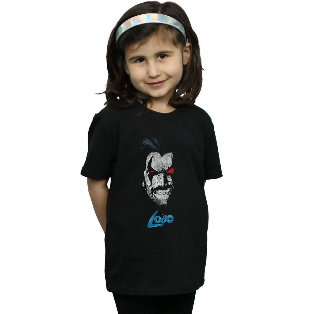 DC Comics Girls Lobo Face Cotton T-Shirt