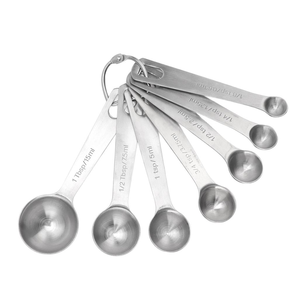 7 PCS Stainless Steel Measuring Spoons Set Small Measuring Teaspoons Baking Tool for Dry Or Liquid
