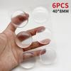 6pcs Door Handle Bumper Pad Self Adhesive Transparent Silicone Wall Protector Anti Bump Washable Reusable Round Door Stopper