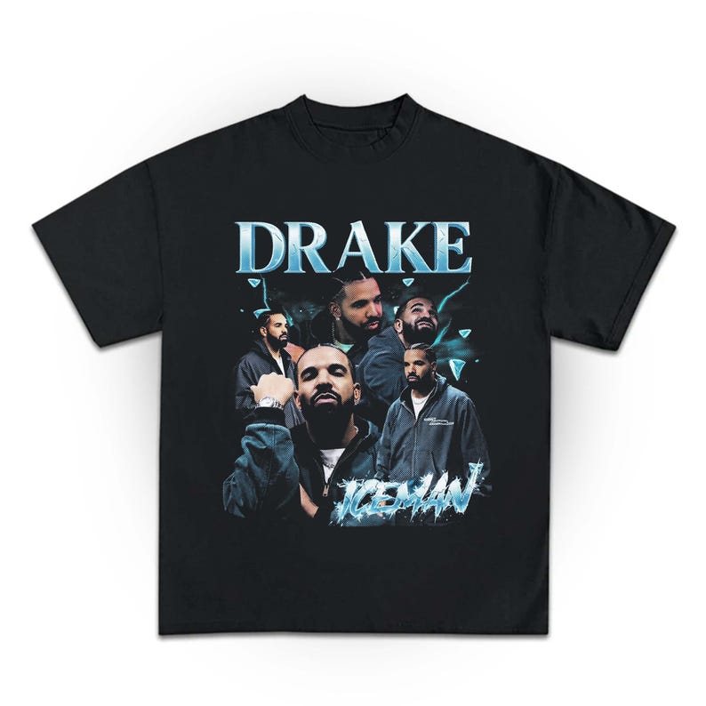 Drake T Shirt, ICEMAN Bootleg Shirt, Habibti Album Graphic Tee, Vintage Hip Hop Concert T-Shirt L