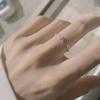 925 Silver-Plated Adjustable Women's Fashion Ring with Light Luxury Design
