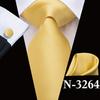 280 Styles Silk Mens Tie Pocket Square Hankerchief Cufflinks Wedding Set Prom