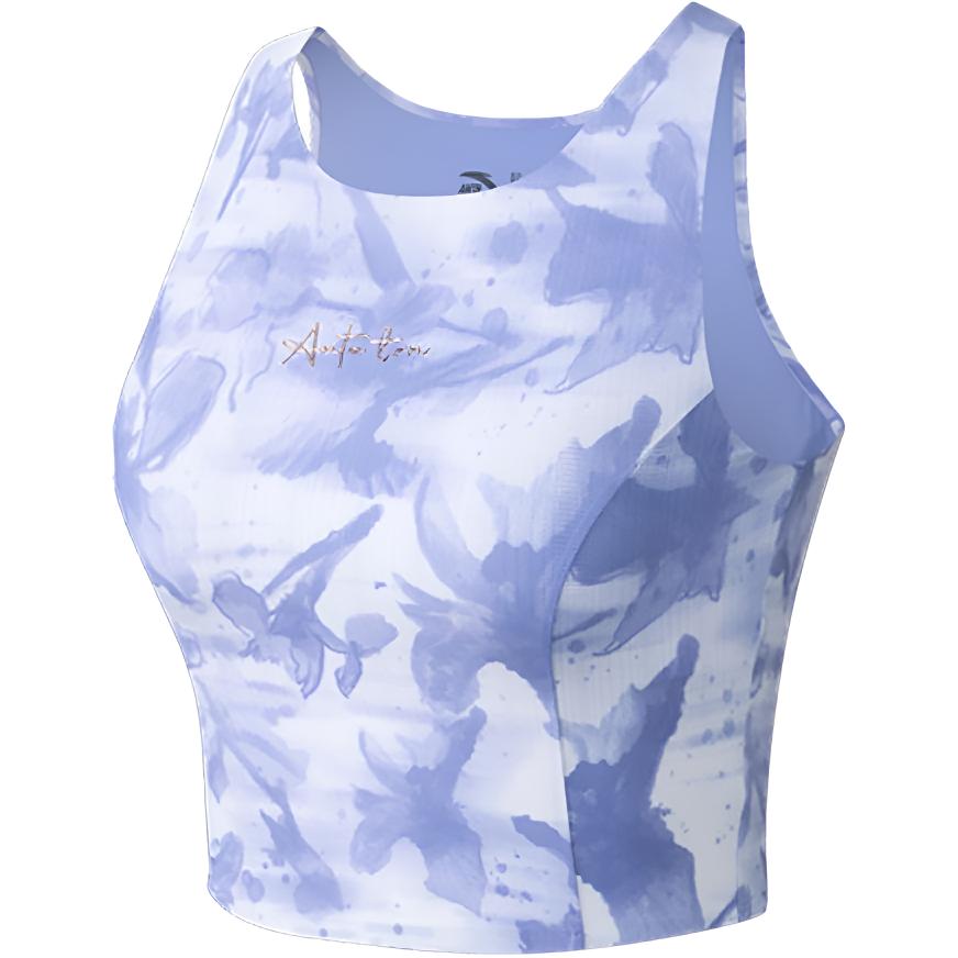 

Anta Training Series Slim Fit Comfortable Breathable Short Sports Vest Women tops Reef-Blue Printed 162437139-1 XL