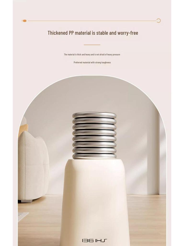 2024 New Style Large Capacity Trash Can with Push Lid for Living Room, Bathroom, Kitchen, and Toilet