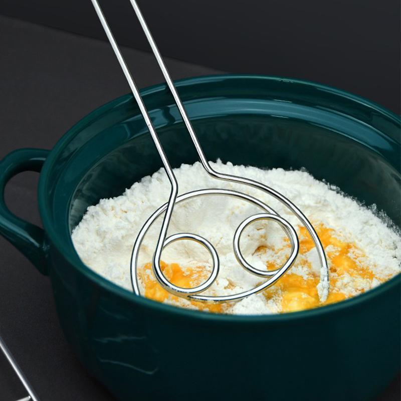 Teig-Schneebesen aus Edelstahl, Mixer, Küchen-Mehl-Schneebesen, Brotbackwerkzeuge, Back-Mischstäbchen, Gadget