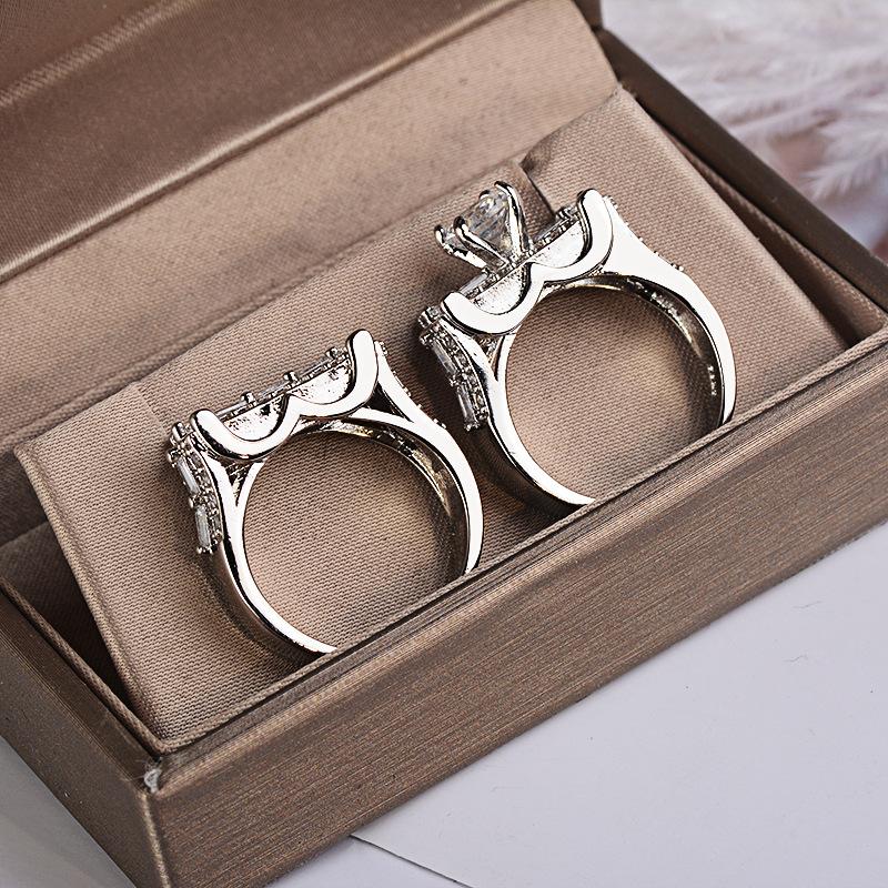 Sace Gems Set Creativo 1 Pezzo Anello in Lega di Rame Zircone Gioielli da Donna Promessa di Matrimonio Festa Regalo