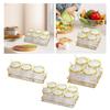 Clear Seasoning Box Jar Set Multipurpose Kitchen with Tray Pot for