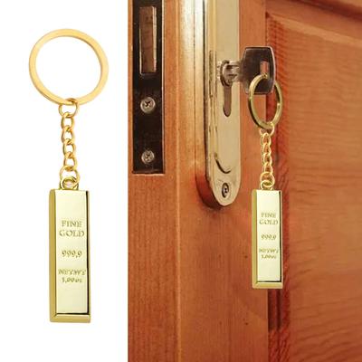 Elegant Bullion Charm Keychain Fashion Key Ornament Alloy Texture Key Pendant Perfect for Daily Wear and Party Wear