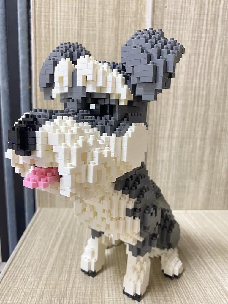 BALODY Blocks Dog Building Blocks Animal Mini Blocks Kids DIY Present Assembly Gift (Schnauzer)