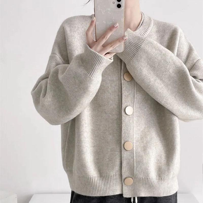 

Свитера Пальто Кардиган для Женщин Осень Зима Большой Размер Винтажный Свободный Длинный Рукав Вязаный Кардиган Свитера Куртка XXXL