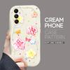 Cute Cartoon Pattern Cream Texture Casing Wavy Edge Soft Silicone Cover Phone Case for Samsung