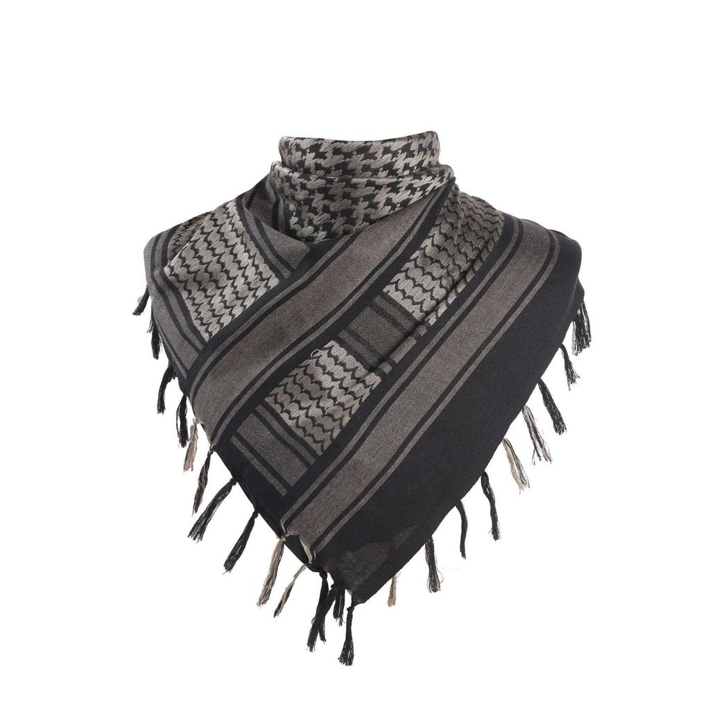 Camouflage Jacquard Keffiyeh Scarf - 100% Cotton Muslim Outdoor Shawl