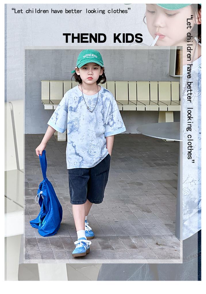 Boys' Short Sleeved T-shirt Set Summer Clothes 2026 New Children's Two-piece Set Summer Mid To Large Children's Short Sleeved Top Trend