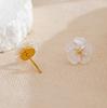 French Vintage Shell Flower Necklace Minimalist Pendant Collarbone Chain Women's Elegant Fashion Jewelry Trendy Accessory