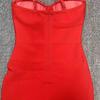 Elegant Thai Strappy Rhinestone Slit Bandage Evening Gown