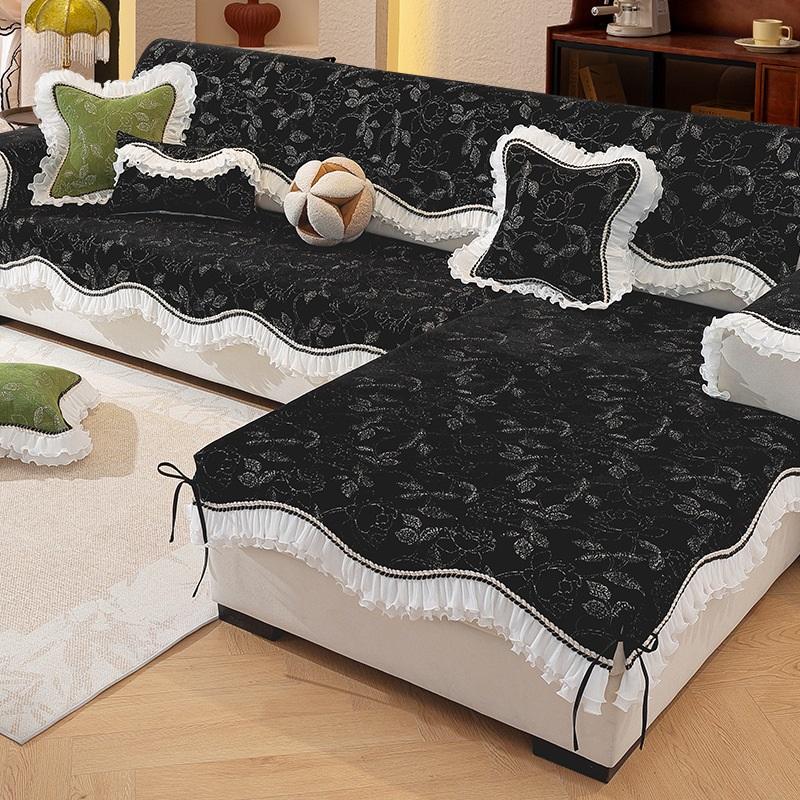 Luxury Non Slip Sofa Cushion Cover For All Seasons Universal Couch Throw Slipcover Full Protection For Wood Sofa Armchair