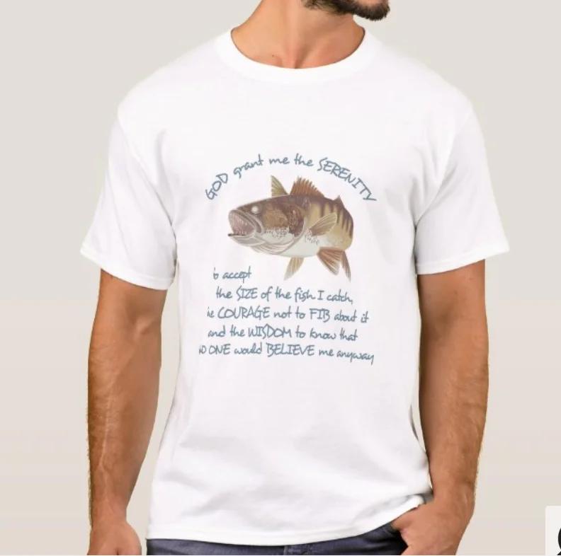 

Walleye with Humorous Fishermans Prayer TShirt Summer Cotton Short Sleeve ONeck Mens T Shirt New S3XL S