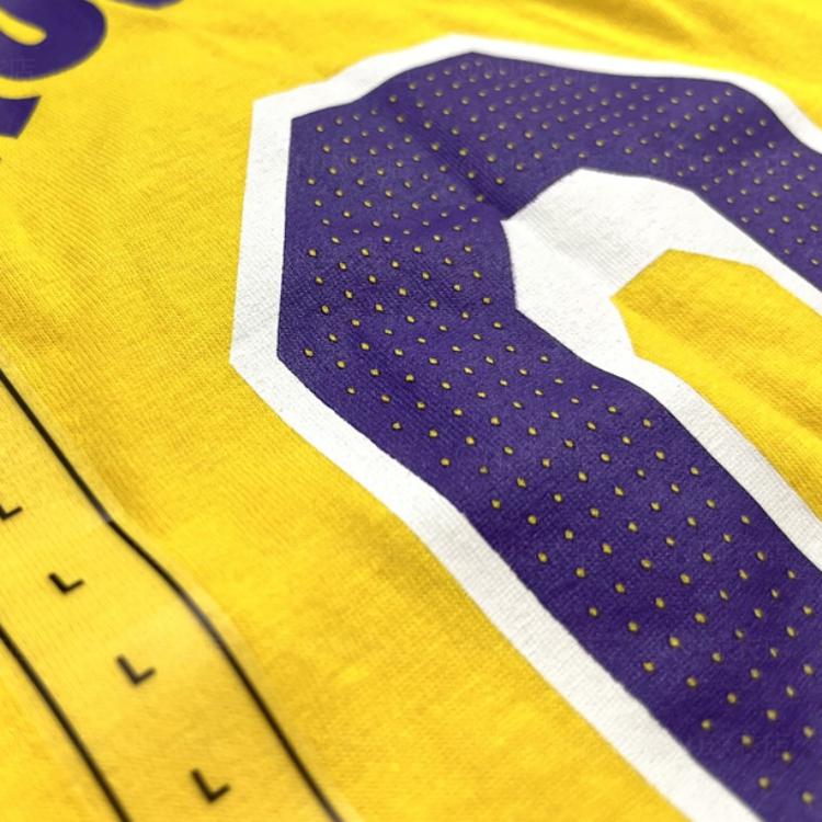 Nike Alphanumeric Print Basketball Short Sleeve T-Shirt City Edition - Kuzma #0 Men Tops Yellow BV8795-704