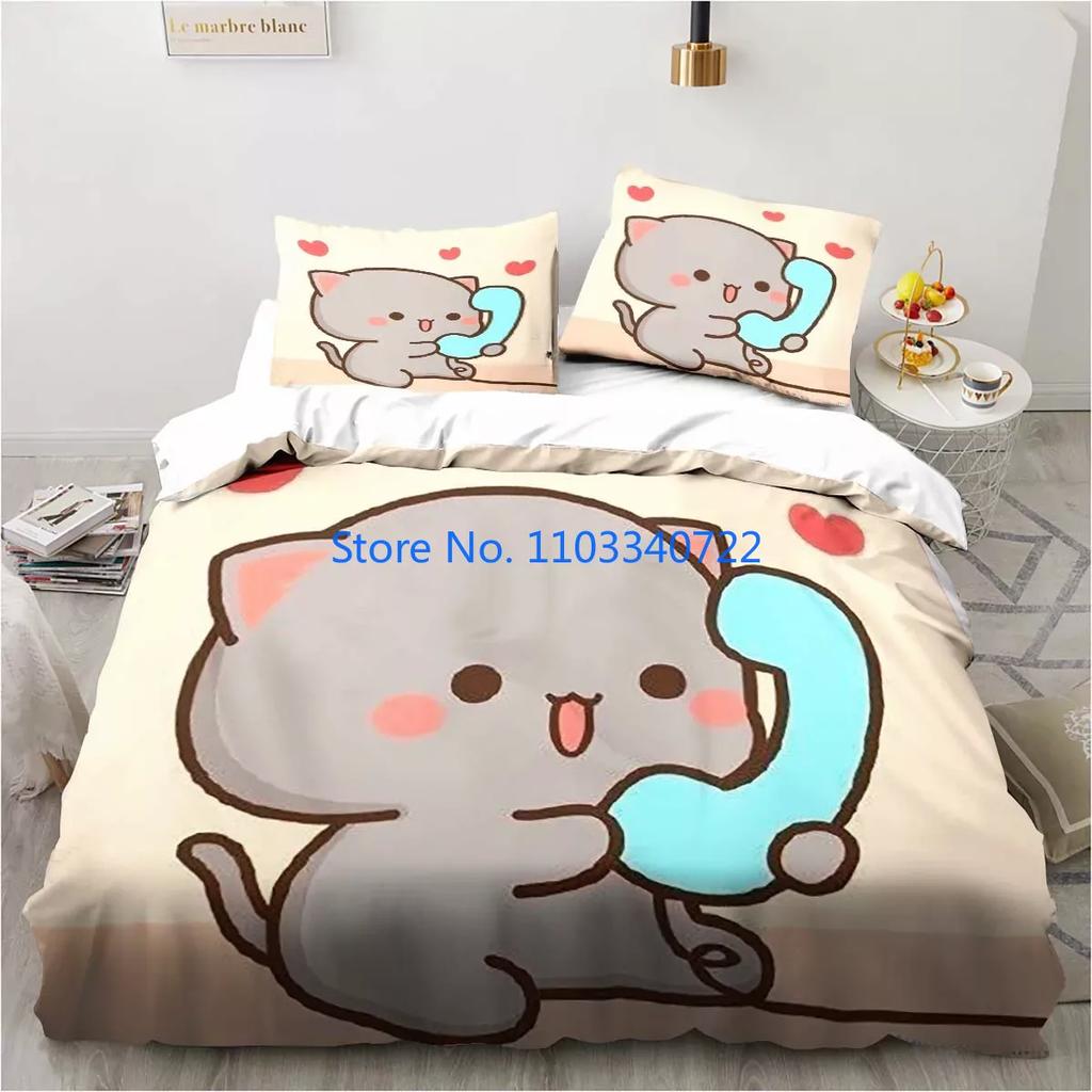 Bubu Dudu Cartoon Cute Bear Kawaii  Duvet Cover Set 3D Print Comforter Cover Bedclothes for Boy Girl Bedding Sets Bedroom Decor