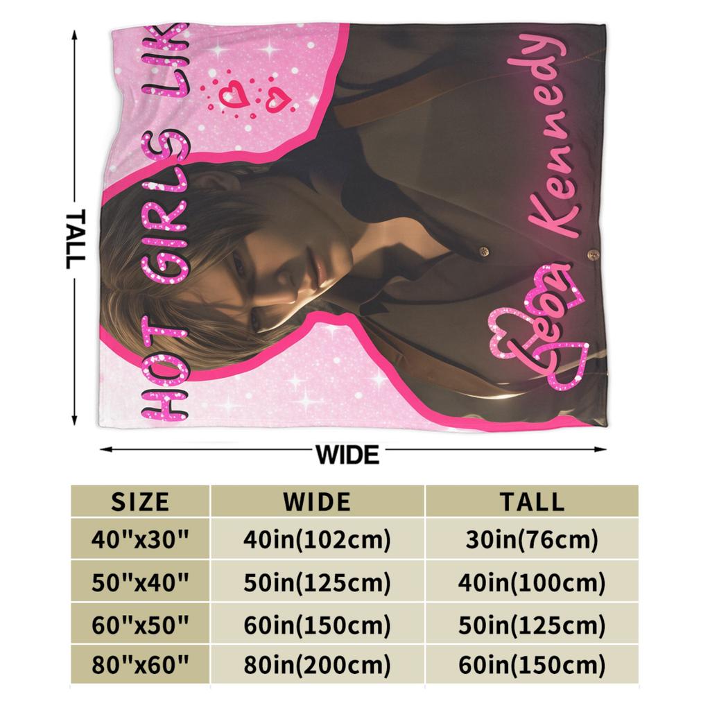 I  Leon Kennedy Blankets Residents Evils Soft Fluffy Plush Throw Blanket For Couch Chair Sofa Bed Flannel Bedspread Bed Cover