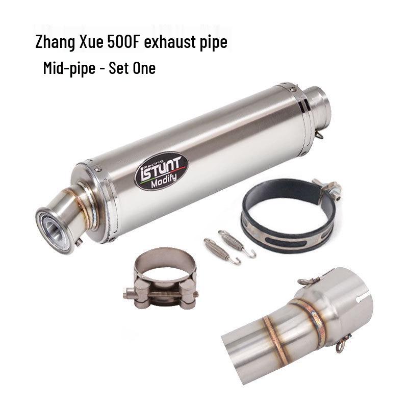 Zhangxue 500F Motorcycle Retro Mid-Pipe Tailpipe