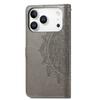 For iPhone 17 Pro Case Wallet Mandala Flower Leather Phone Cover Stand View