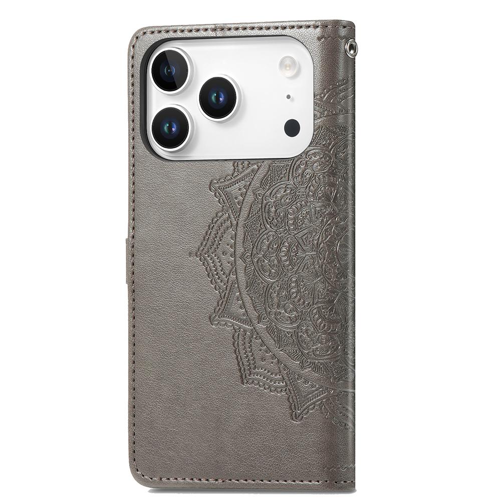 For iPhone 17 Pro Case Wallet Mandala Flower Leather Phone Cover Stand View