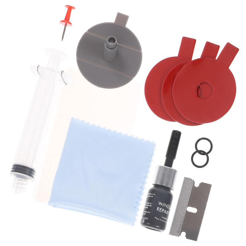 1Set Premium Windshield Repair Kit Car Auto Glass Chip Crack Repair Tool for Windscreen Bulls Shaped Long Line Damage