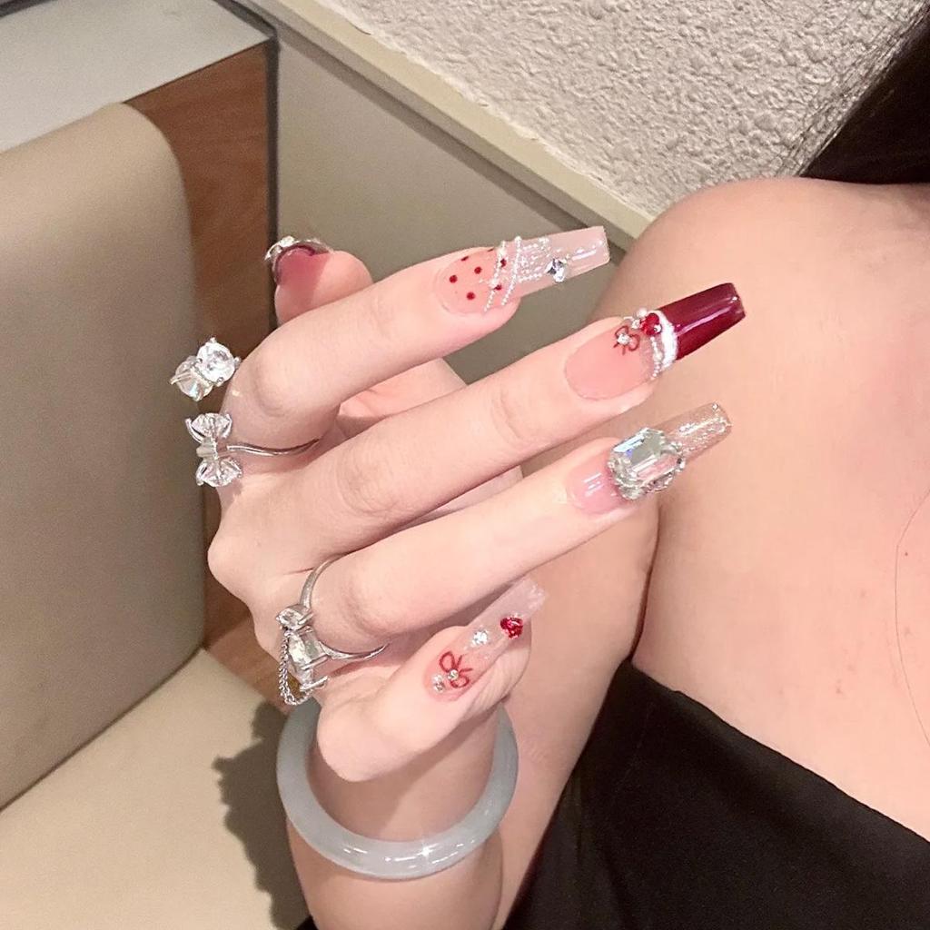 Verlaufende Bernstein-Goldfolie Abnehmbare Nagelsticker - Herbst/Winter-Kollektion
