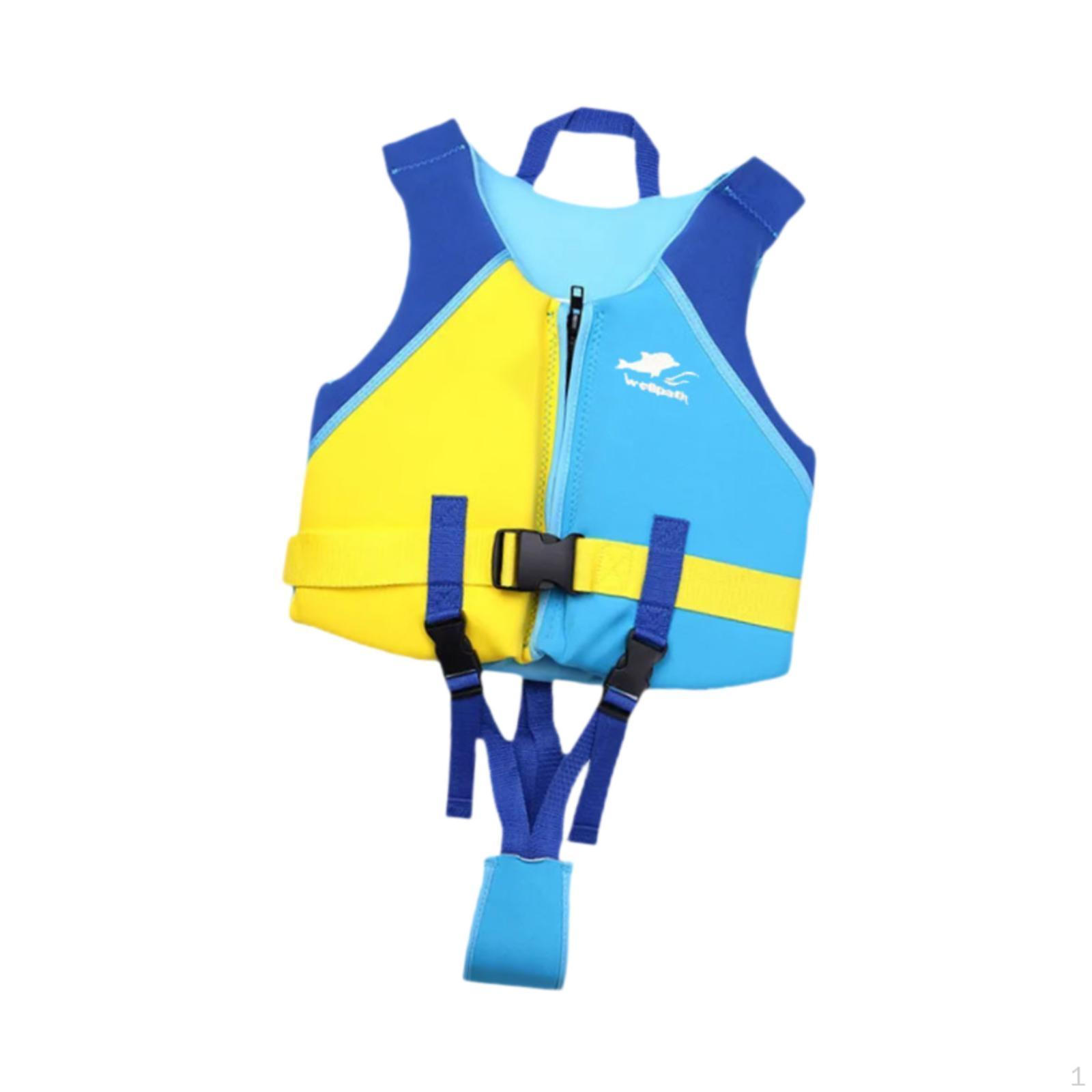 

Kids Swim Vest Swimming Buoyancy Jacket for Boating Boys Girls синий