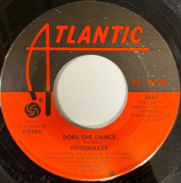

7inch Record FOTOMAKER - If I Can t Believe In You 3561 Atlantic 1978 US Rock Used