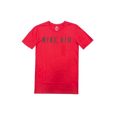 Air Letter Print Crew Neck Short Sleeve T-Shirt Men Tops Red AJ7438-687