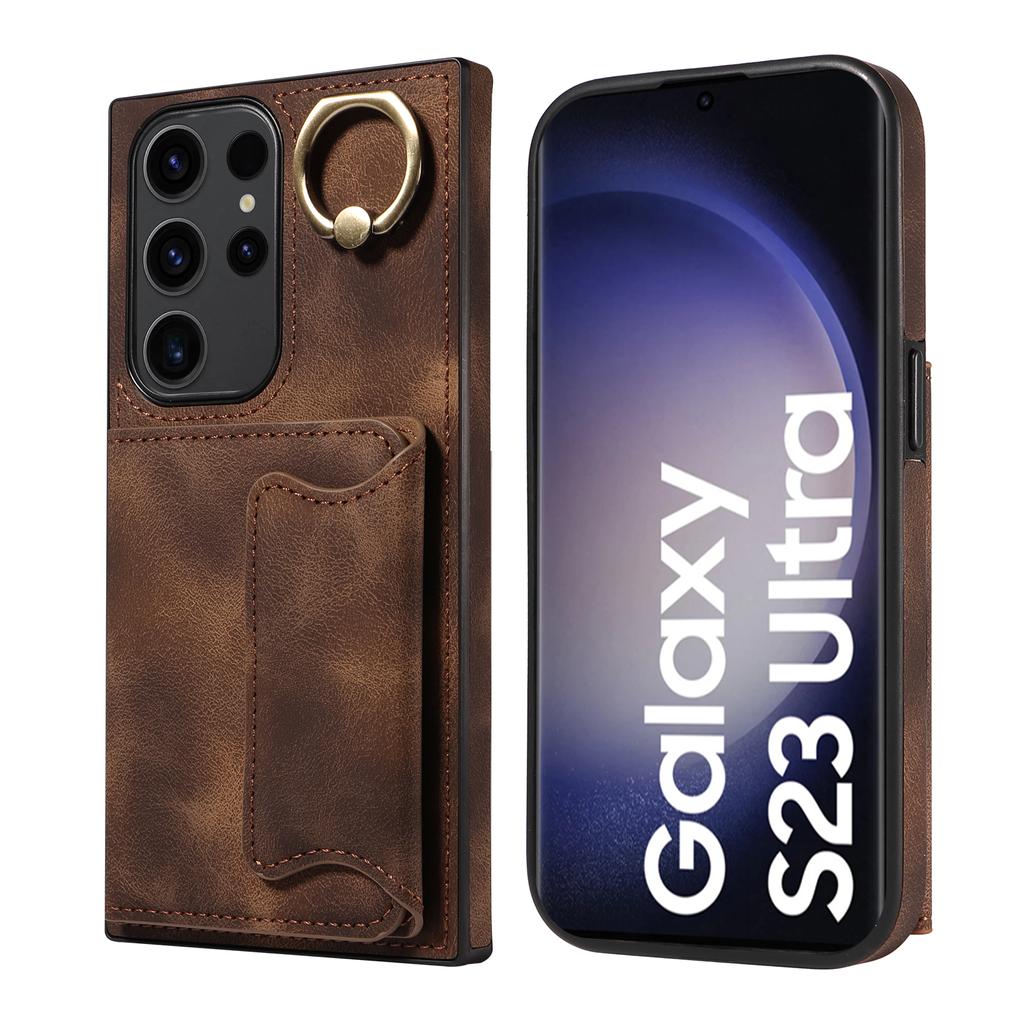 For Samsung Galaxy S23 Series.for Samsung Galaxy S23, S23+, S23 Ultra, S23 FE Ring Bracket Card Holder Slots Cover Phone Case