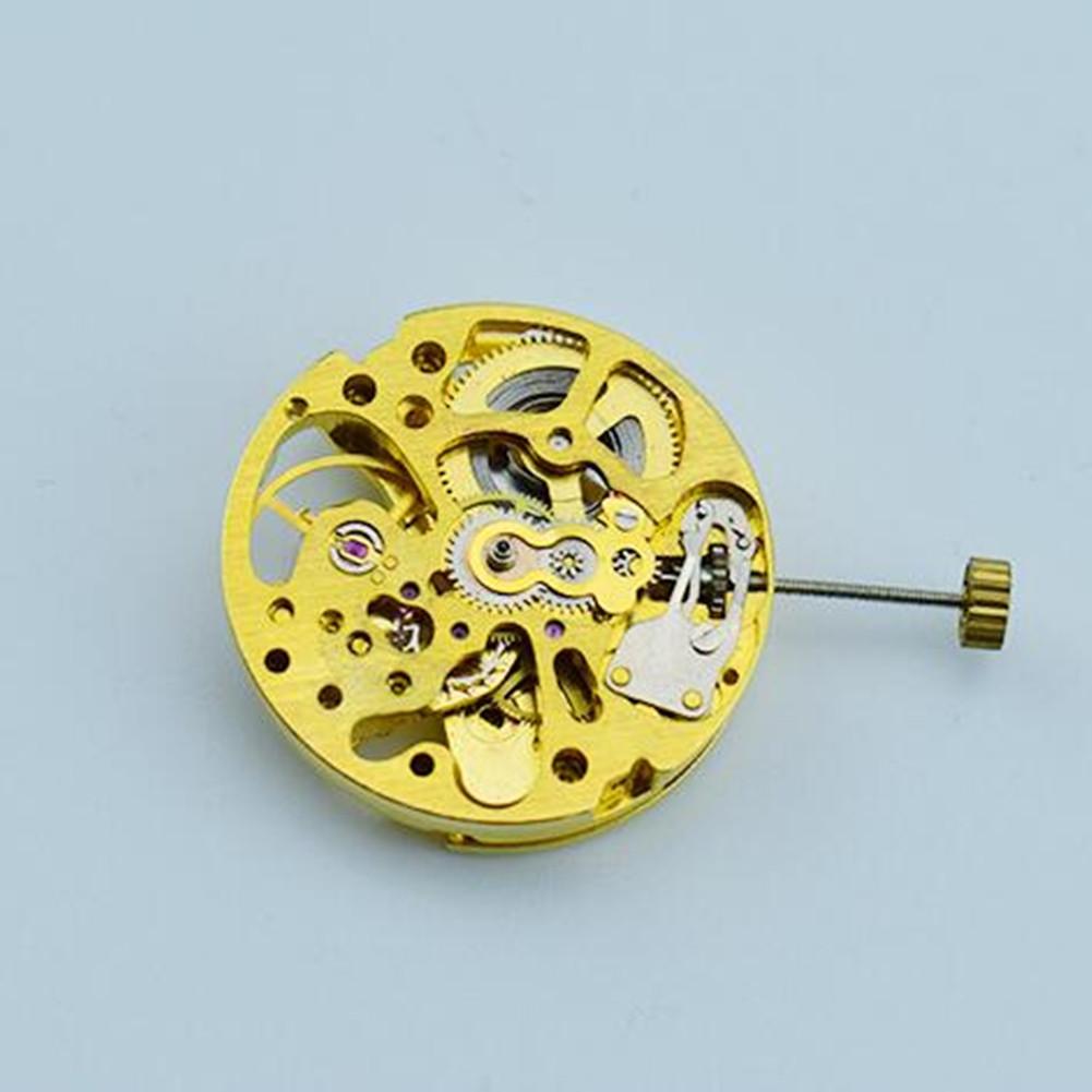 27mm 17 Jewels Gold Skeleton Automatic Watch Mechanical Movement 2004 Parts Watchmaker Tool Watch Repalcement Accessories