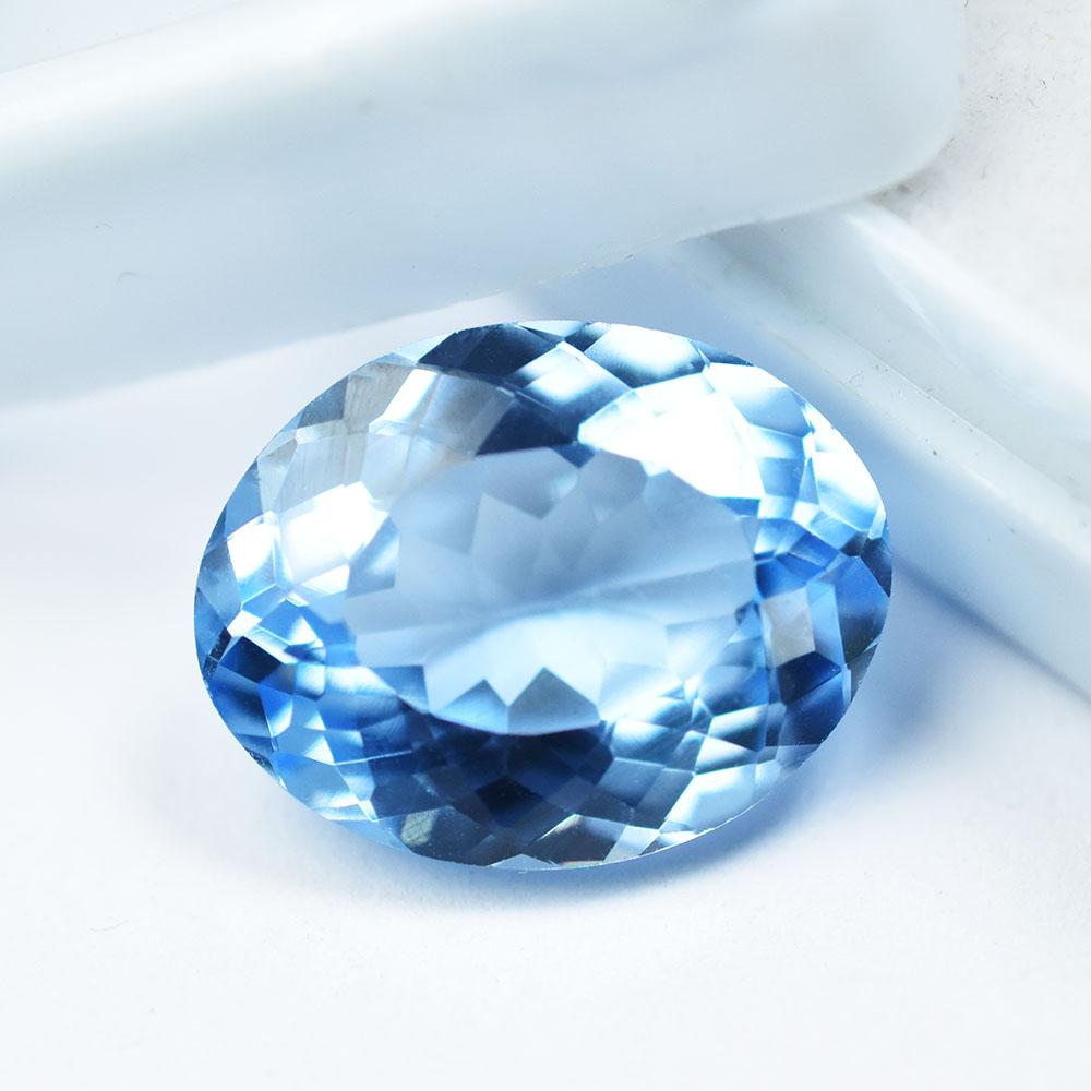 AAA+ 9.9 Ct Oval Cut Natural Gemstone Certified Blue Sapphire Gemstone