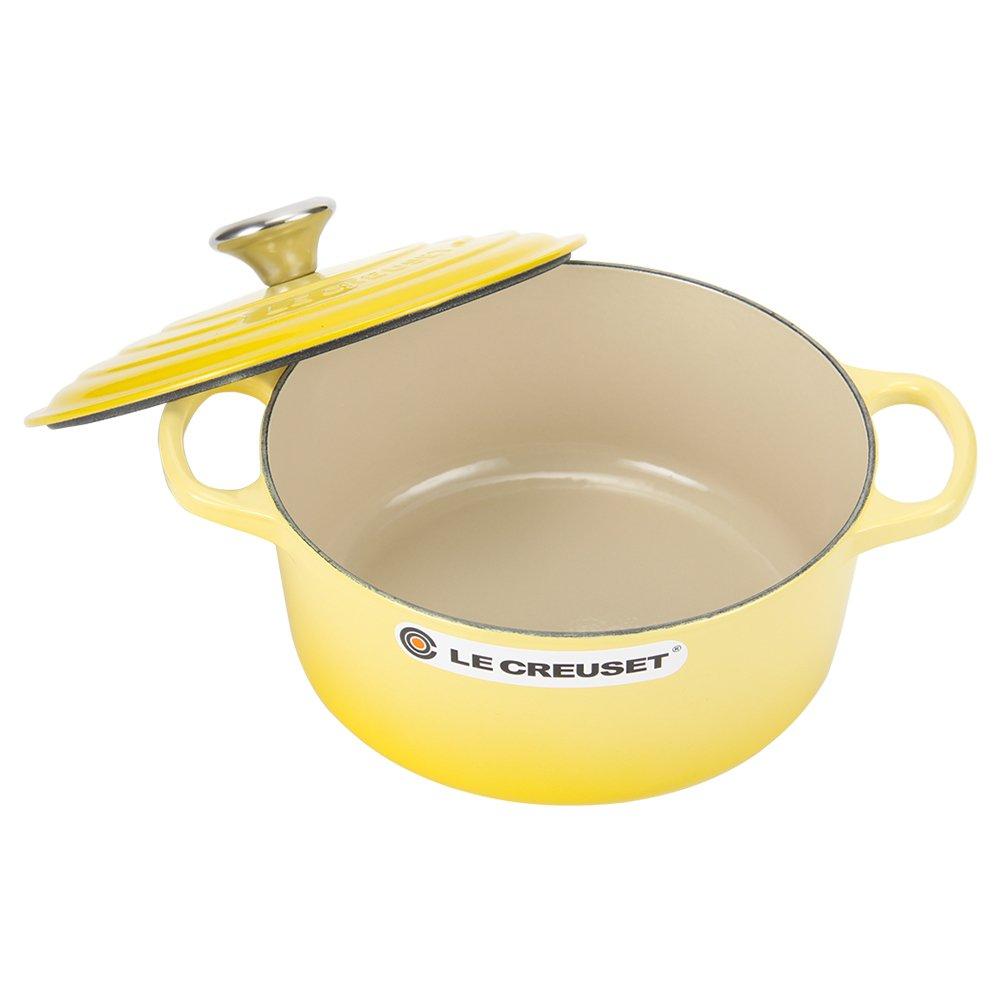 Le Creuset Pot Cocotte Ronde 403 Creuset/Le Two-handed 21177-24cm Soleil/Yellow (Silver Knob) [Item]