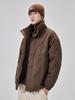Men's Casual Warm Lambswool Cotton Jacket - Winter Plus Velvet Thick Stand Collar Coat