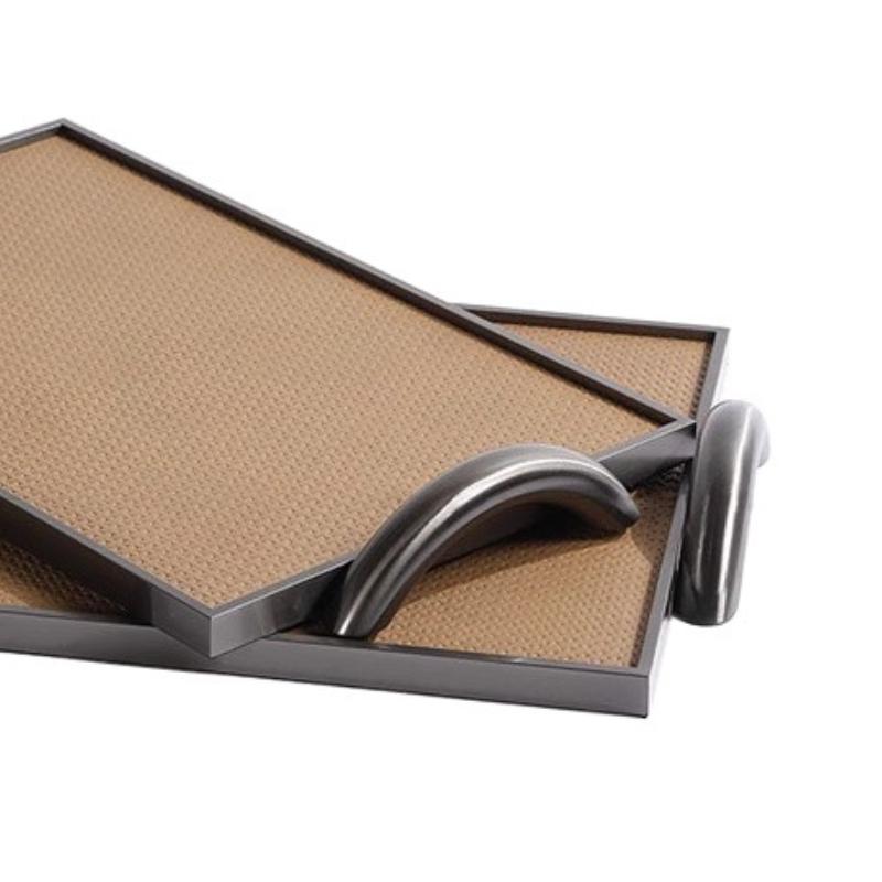 Stainless Steel Tray Modern Leather Storage Tray Creative Minimalist Aromatherapy Trays Living Room Decoration Accessories