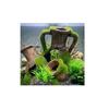 Aquarium Decoration Stacked Amphorae Hiding Places Moss Effect 10 Cm