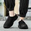 Black Mens Half Slippers Summer Breathable Mesh Mens Shoes Outdoor Casual Walking Shoes Large Size 46 Flat Light Mesh Sandals