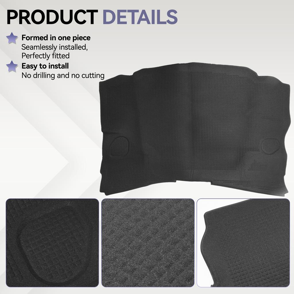 Front Hood Sound Insulation Pad Thermal Heat Black Mat Anti-noise Pad Soundproof Accessories For Mercedes Benz W201 Heat Shields 2