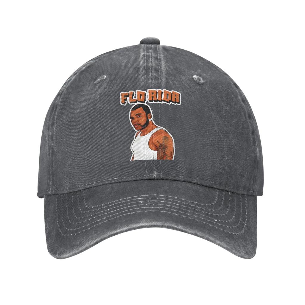 Flo Rida Hip Hop Rapper Washed Baseball Cap Yk Funny Sun Hip Hop Hats Summer Unisex Women Outdoor Sports Baseball Caps