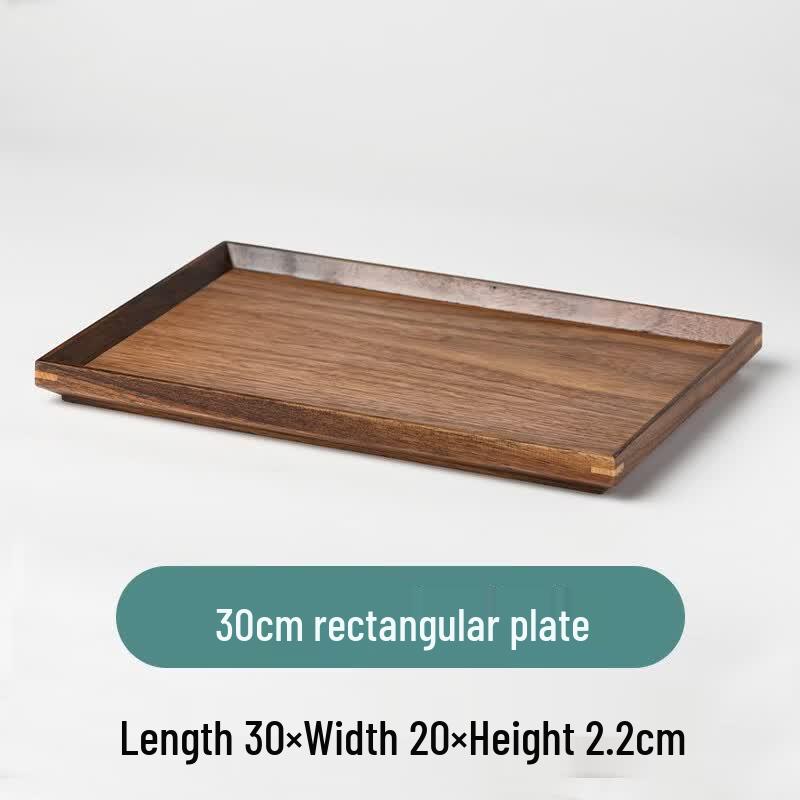 Black Walnut Solid Wood Rectangular Tea Tray
