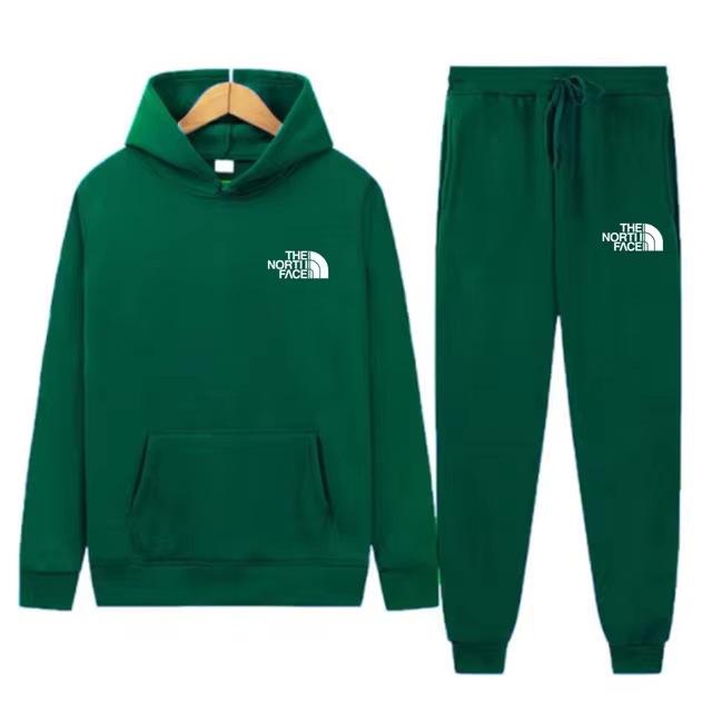 Men's Casual Sportswear Set - Trendy Letter Print Hoodie Pullover